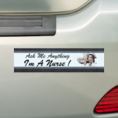 Vraag me iets grappigs  verpleegsters bumpersticker (Op auto)