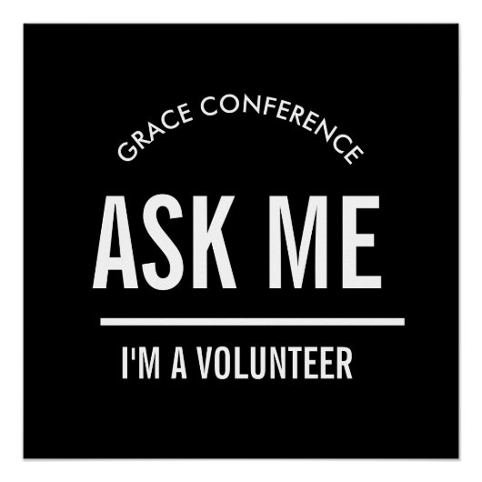 Vraag me, ik ben een vrijwilliger  perfect poster (Voorkant)