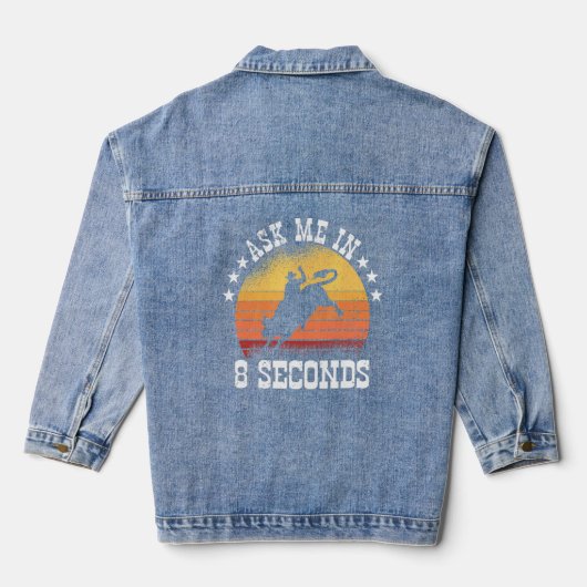 Vraag me in acht seconden naar Rodeo Barrel Racing Denim Jacket (Achterkant)