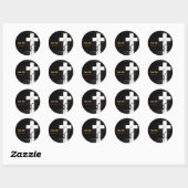 Vraag me "In the Cross" Ronde Sticker (Vel)