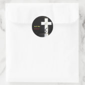 Vraag me "In the Cross" Ronde Sticker (Tas)