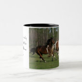 Vraag me je poëzie in beweging te shows... tweekleurige koffiemok (Center)