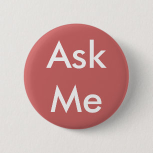 Vraag me Knoop 4 Zaken, Huwelijk, School, Theater Ronde Button 5,7 Cm