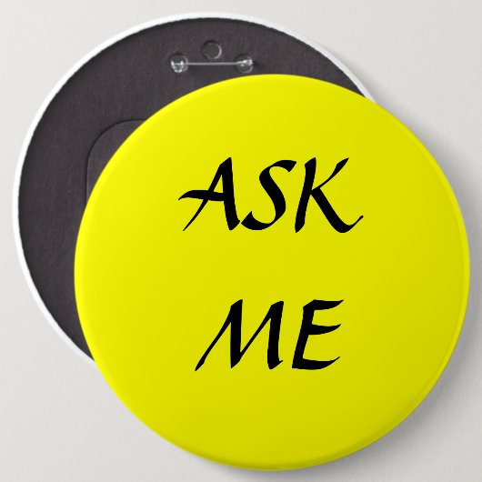 VRAAG ME - knoppen Ronde Button 6,0 Cm (Voorkant /achterkant)