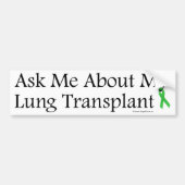 Vraag me Lung Bumpersticker (Voorkant)