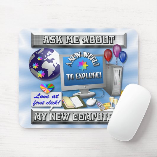 VRAAG ME!   ~ Mousepad Muismat (Met muis)