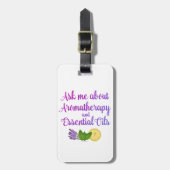 Vraag me naar Aromatherapie Essential Oils Busines Bagagelabel (Voorkant verticaal)