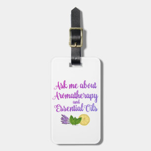 Vraag me naar Aromatherapie Essential Oils Busines Bagagelabel