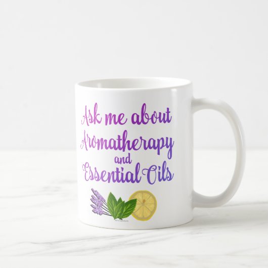 Vraag me naar Aromatherapie Essential Oils Busines Koffiemok (Rechts)