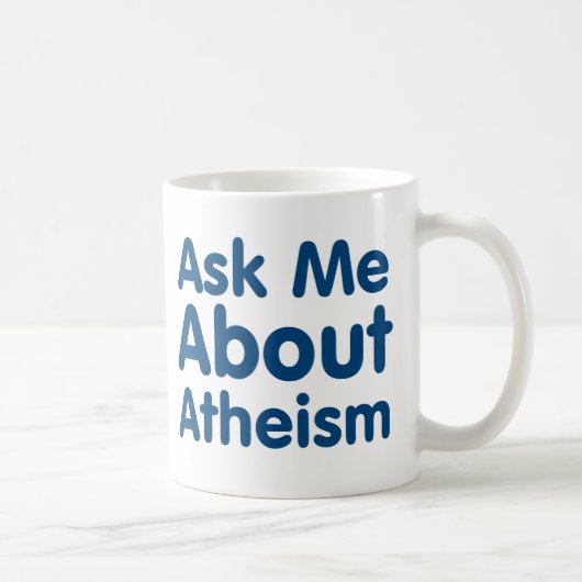 Vraag me naar atheïsme koffiemok (Rechts)