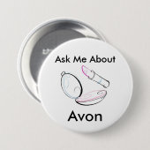 Vraag me naar Avon - Ronde Button (Voorkant /achterkant)