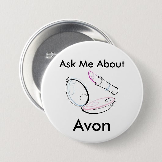 Vraag me naar Avon - Ronde Button (Voorkant /achterkant)