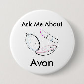 Vraag me naar Avon - Ronde Button (Voorkant)
