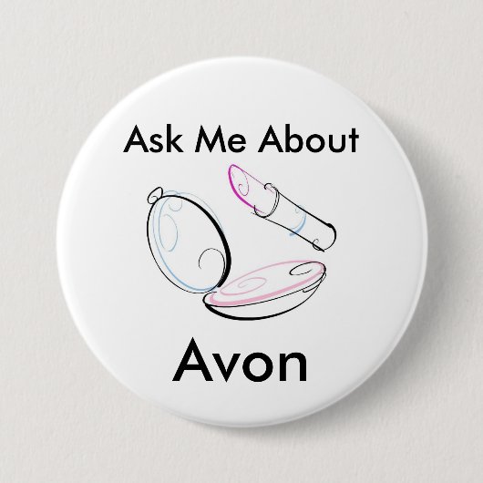 Vraag me naar Avon - Ronde Button (Voorkant)