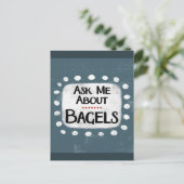 Vraag me naar Bagels Briefkaart (Staand voorkant)