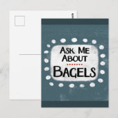 Vraag me naar Bagels Briefkaart (Voorkant / Achterkant)