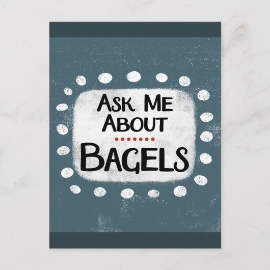Vraag me naar Bagels Briefkaart (Voorkant)