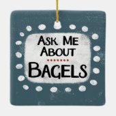 Vraag me naar Bagels Ornament (Achterkant)
