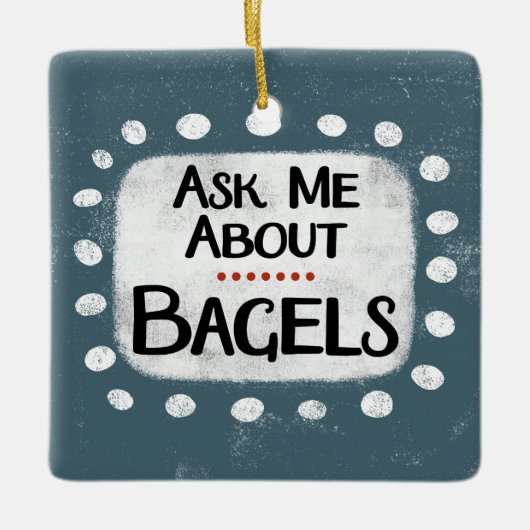 Vraag me naar Bagels Ornament (Voorkant)