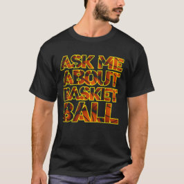 Vraag me naar basketbal t-shirt
