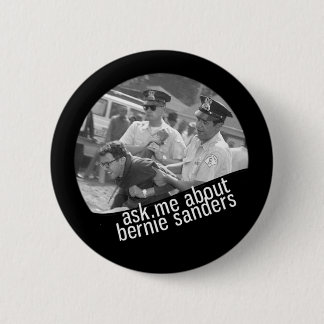 Vraag me naar Bernie Sanders (V2) Ronde Button 5,7 Cm