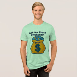 Vraag me naar Blockchain: Bold Tech Design Tri-Blend Shirt