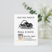 Vraag me naar Briefkaart onroerend goed (Staand voorkant)