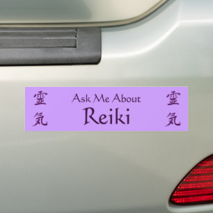 Vraag me naar Bumpersticker Symbool Reiki