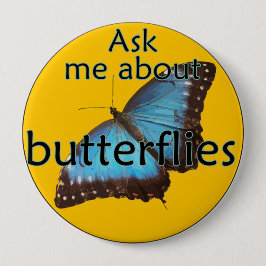 Vraag me naar Butterflies Ronde Button 4,0 Cm