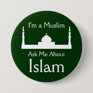 Vraag me naar de islam ronde button 7,6 cm
