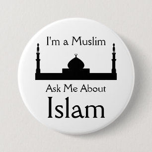 Vraag me naar de islam ronde button 7,6 cm