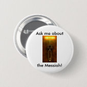 Vraag me naar de Messiah. pop Ronde Button 5,7 Cm (Voorkant /achterkant)