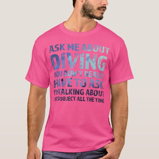 Vraag me naar duikers t-shirt (Voorkant)