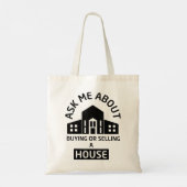 Vraag me naar een huis-onroerend goed kopen of ver tote bag (Achterkant)