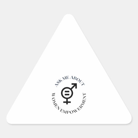 vraag me naar empowerment van vrouwen sticker (Voorkant)