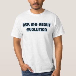 Vraag me naar evolutie t-shirt
