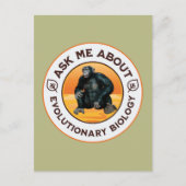 Vraag me naar evolutionaire biologie Chimpansee Ap Briefkaart (Voorkant)