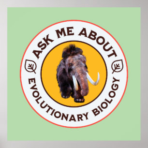 Vraag me naar evolutionaire biologie Wolly Mammoth Poster