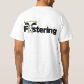 Vraag me naar FOSTERING - Mannen T-shirt met waard (Achterkant)