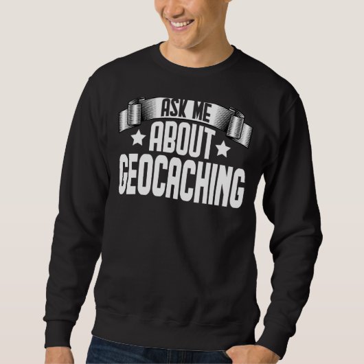 Vraag me naar Geocaching Geocaching Geocache Hikin Trui (Voorkant)