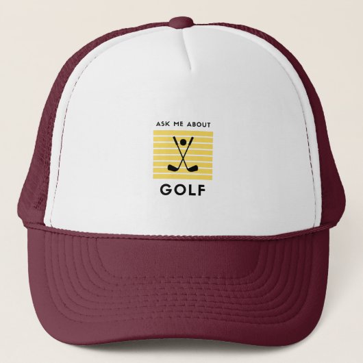 Vraag me naar golf trucker pet (Voorkant)