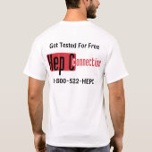 Vraag me naar hepatitis C T-shirt (Achterkant)