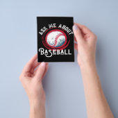 Vraag me naar honkbal flyer (Hand)