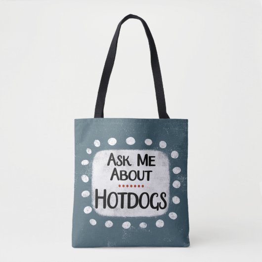 Vraag me naar Hotdogs Canvas tas (Voorkant)