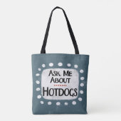Vraag me naar Hotdogs Canvas tas (Achterkant)