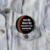 Vraag me naar Juneteenth Red Green Button (In situ)