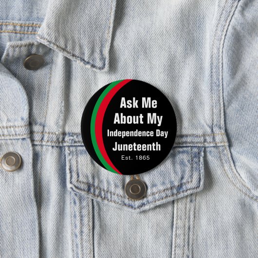 Vraag me naar Juneteenth Red Green Button (In situ)