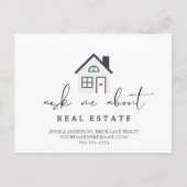 Vraag me naar marketing voor onroerend goed briefkaart (Voorkant)