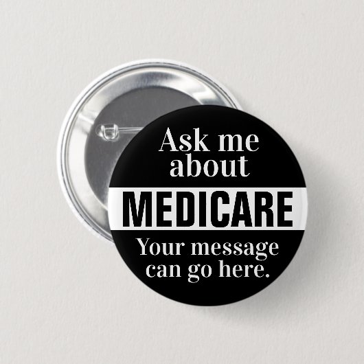 Vraag me naar Medicare Button (Voorkant /achterkant)