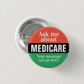Vraag me naar Medicare Button (Voorkant /achterkant)